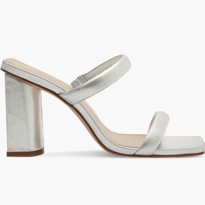 Schutz Ully Slide Sandal - Silver - Size 7 - New with Box